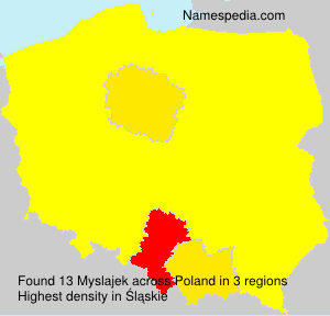 Surname Myslajek in Poland Surname Myslajek in Poland