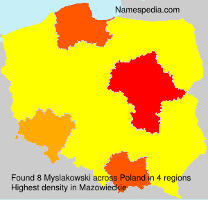 Surname Myslakowski in Poland Surname Myslakowski in Poland