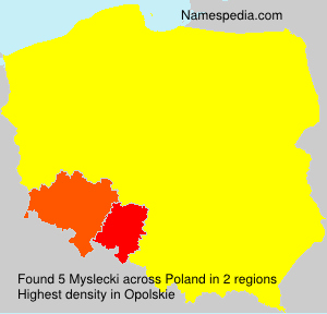Surname Myslecki in Poland Surname Myslecki in Poland