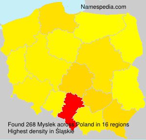 Surname Myslek in Poland Surname Myslek in Poland