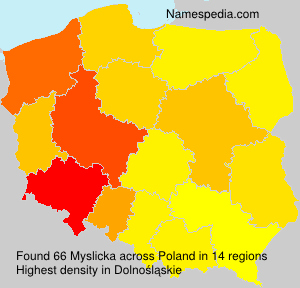 Surname Myslicka in Poland Surname Myslicka in Poland
