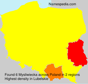Surname Mysliwiecka in Poland Surname Mysliwiecka in Poland