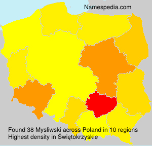 Surname Mysliwski in Poland Surname Mysliwski in Poland