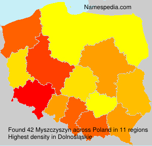 Surname Myszczyszyn in Poland Surname Myszczyszyn in Poland