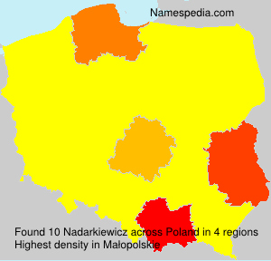 Surname Nadarkiewicz in Poland Surname Nadarkiewicz in Poland