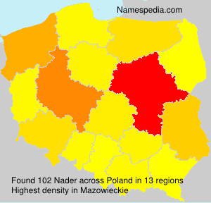 Surname Nader in Poland Surname Nader in Poland