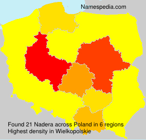 Surname Nadera in Poland Surname Nadera in Poland