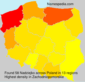 Surname Nadziejko in Poland Surname Nadziejko in Poland