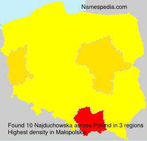 Surname Najduchowska in Poland Surname Najduchowska in Poland