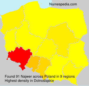 Surname Najwer in Poland Surname Najwer in Poland