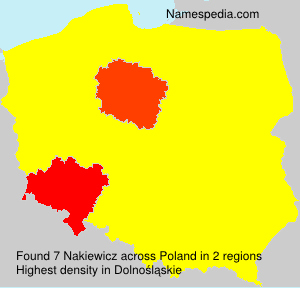 Surname Nakiewicz in Poland Surname Nakiewicz in Poland