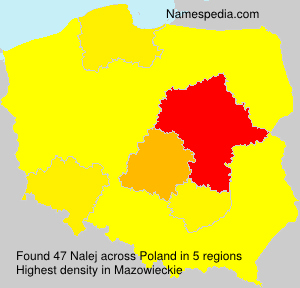 Surname Nalej in Poland Surname Nalej in Poland