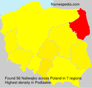 Surname Naliwajko in Poland Surname Naliwajko in Poland