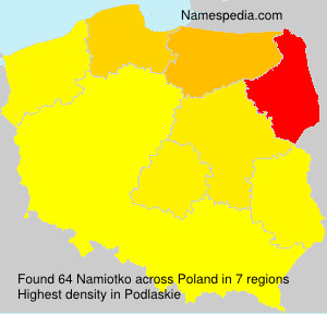 Surname Namiotko in Poland Surname Namiotko in Poland