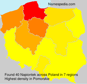 Surname Napiontek in Poland