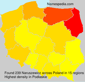 Surname Naruszewicz in Poland Surname Naruszewicz in Poland