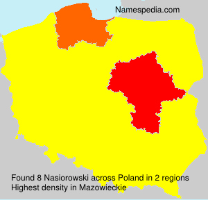 Surname Nasiorowski in Poland Surname Nasiorowski in Poland