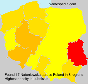 Surname Natoniewska in Poland Surname Natoniewska in Poland