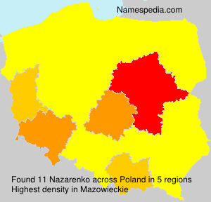Surname Nazarenko in Poland Surname Nazarenko in Poland