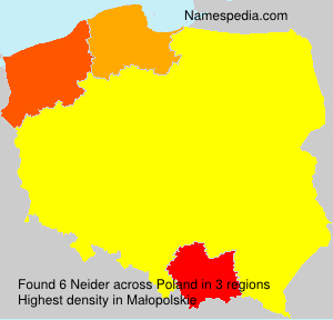 Surname Neider in Poland Surname Neider in Poland