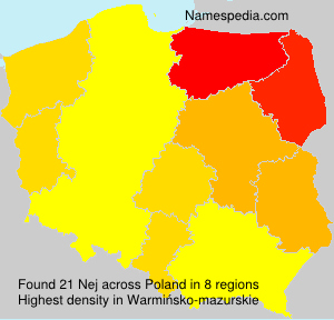 Surname Nej in Poland Surname Nej in Poland