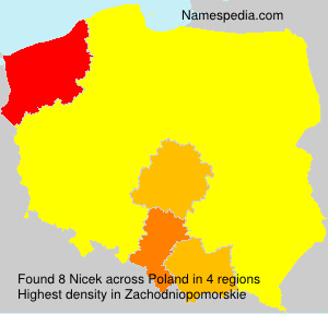 Surname Nicek in Poland Surname Nicek in Poland