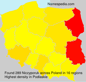 Surname Niczyporuk in Poland Surname Niczyporuk in Poland