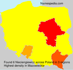 Surname Nieciengiewicz in Poland Surname Nieciengiewicz in Poland