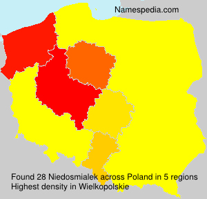 Surname Niedosmialek in Poland Surname Niedosmialek in Poland