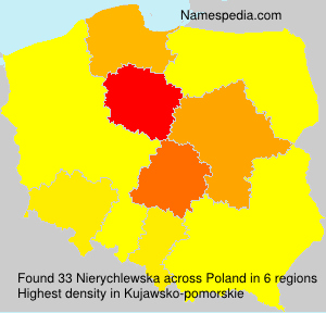 Surname Nierychlewska in Poland Surname Nierychlewska in Poland