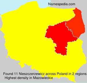 Surname Nieszczerzewicz in Poland Surname Nieszczerzewicz in Poland