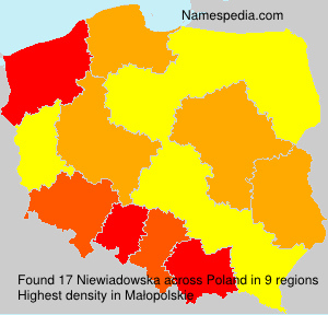 Surname Niewiadowska in Poland Surname Niewiadowska in Poland