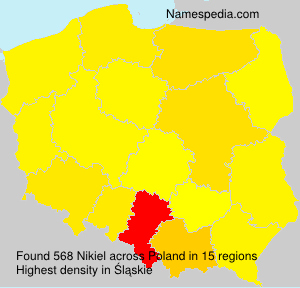 Surname Nikiel in Poland Surname Nikiel in Poland