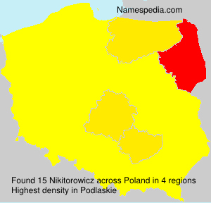 Surname Nikitorowicz in Poland Surname Nikitorowicz in Poland