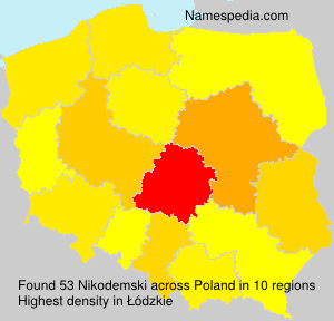 Surname Nikodemski in Poland Surname Nikodemski in Poland