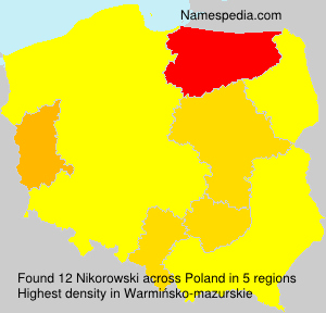 Surname Nikorowski in Poland Surname Nikorowski in Poland