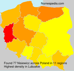 Surname Nisiewicz in Poland Surname Nisiewicz in Poland
