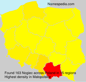 Surname Nogiec in Poland Surname Nogiec in Poland