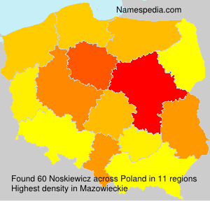 Surname Noskiewicz in Poland Surname Noskiewicz in Poland