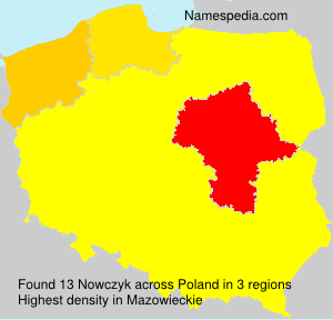 Surname Nowczyk in Poland Surname Nowczyk in Poland