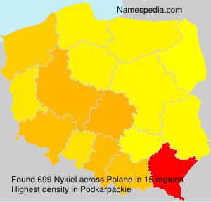 Surname Nykiel in Poland Surname Nykiel in Poland
