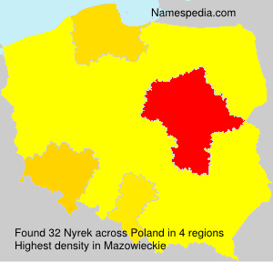 Surname Nyrek in Poland Surname Nyrek in Poland