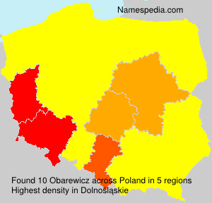 Surname Obarewicz in Poland Surname Obarewicz in Poland