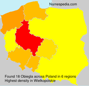 Surname Obiegla in Poland Surname Obiegla in Poland
