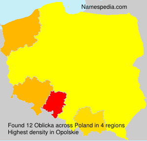 Surname Oblicka in Poland Surname Oblicka in Poland