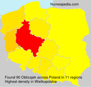 Surname Oblizajek in Poland
