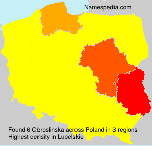 Surname Obroslinska in Poland Surname Obroslinska in Poland