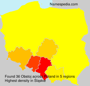 Surname Obstoj in Poland Surname Obstoj in Poland