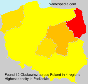 Surname Obukowicz in Poland Surname Obukowicz in Poland