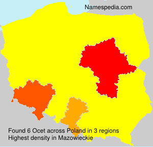 Surname Ocet in Poland Surname Ocet in Poland